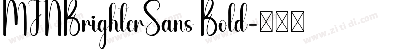 MTNBrighterSans Bold字体转换